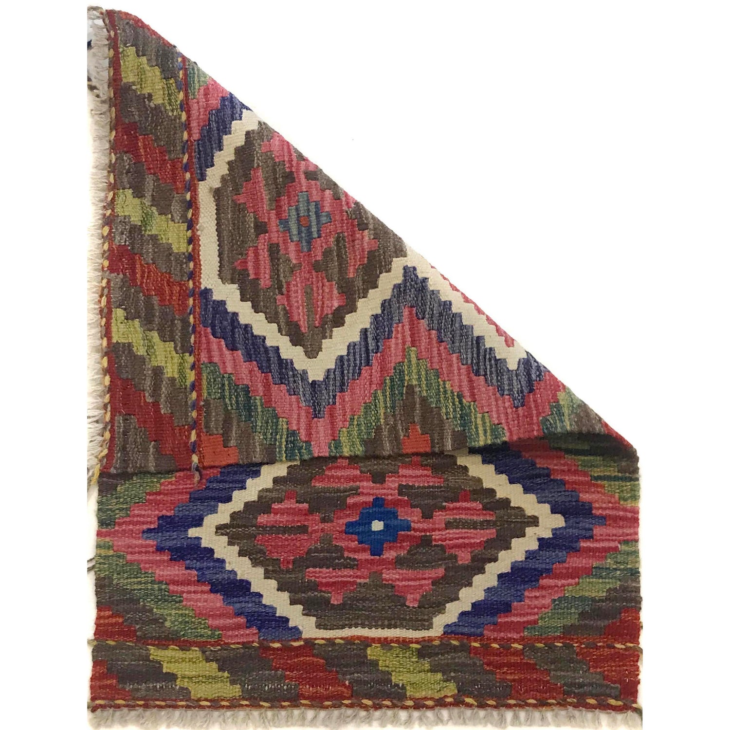 Hand Knotted Flatweave Kilim 1' 11" x 2' 10" ft / 58 x 86 cm - No. W35544