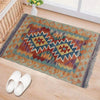 Multi Color ful Flat-Weave Wool Kilim 2' 1" x 3' 1" ft / 63 x 95 cm - No. W35547