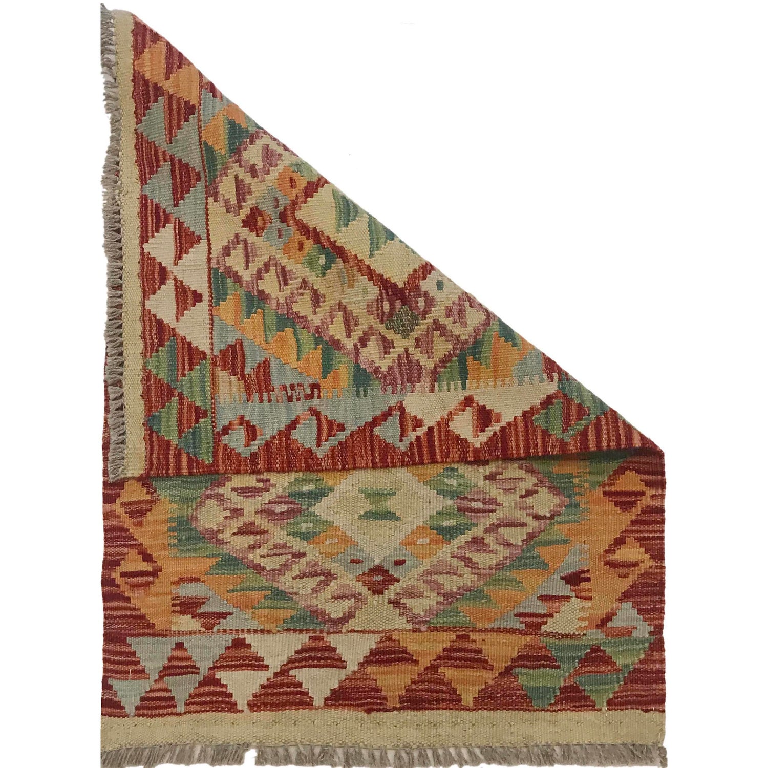 Handmade Vegetable Kilim 2' 0" x 2' 11" ft / 60 x 90 cm - No. W35548