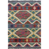 Hand Woven Wool Kelim 2' 1" x 3' 0" ft / 64 x 92 cm - No. W35551