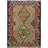 Handmade Turkish Design Wool Kilim 2' 1" x 2' 11" ft / 63 x 88 cm - No. W35552