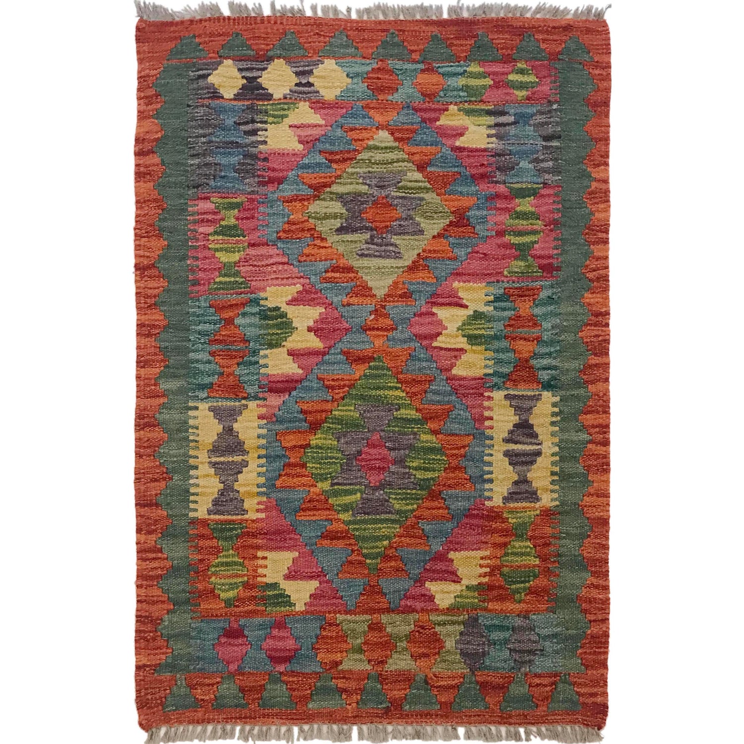Small Size Chobi Kilim 2' 0" x 3' 0" ft / 62 x 92 cm - No. W35553