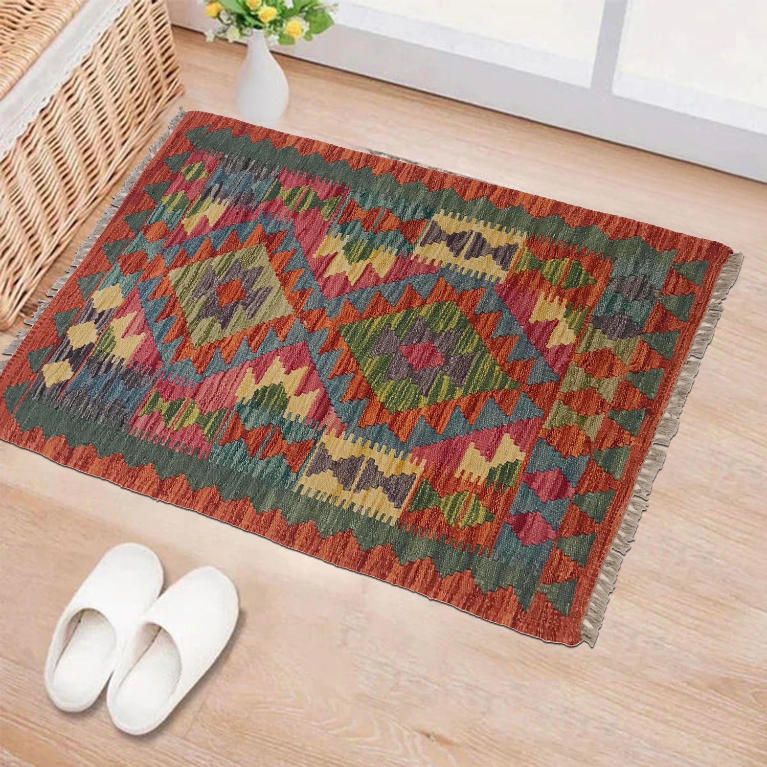 Small Size Chobi Kilim 2' 0" x 3' 0" ft / 62 x 92 cm - No. W35553