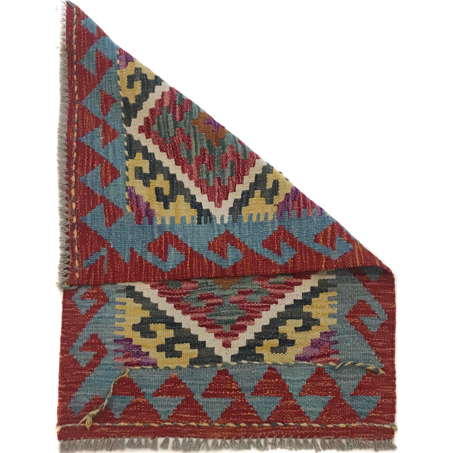 Handmade Vegetable Kilim 2' 0" x 2' 11" ft / 60 x 89 cm - No. W35559