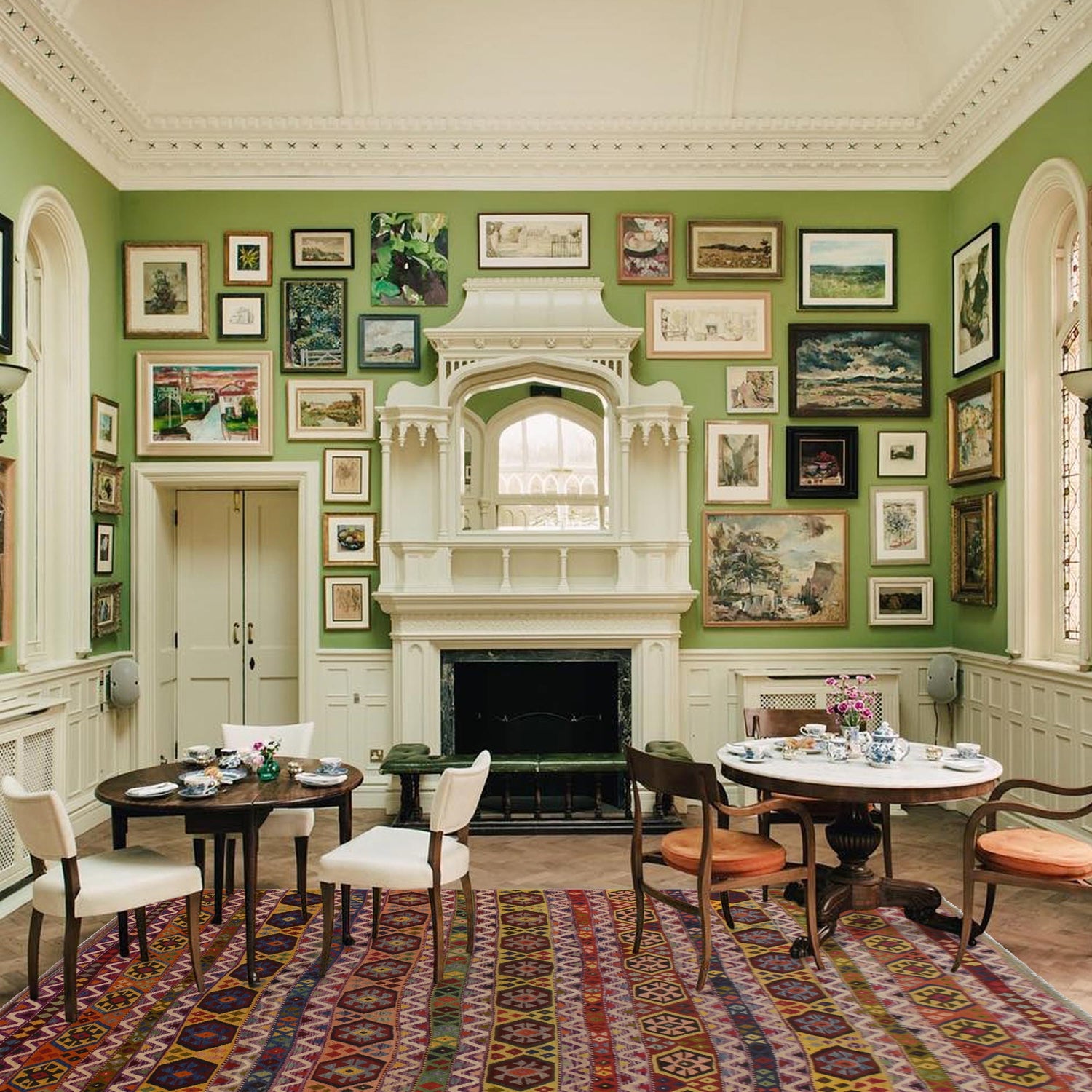 Large Size Chobi Kilim 9' 9" x 13' 3" ft / 298 x 404 cm - No. W35579