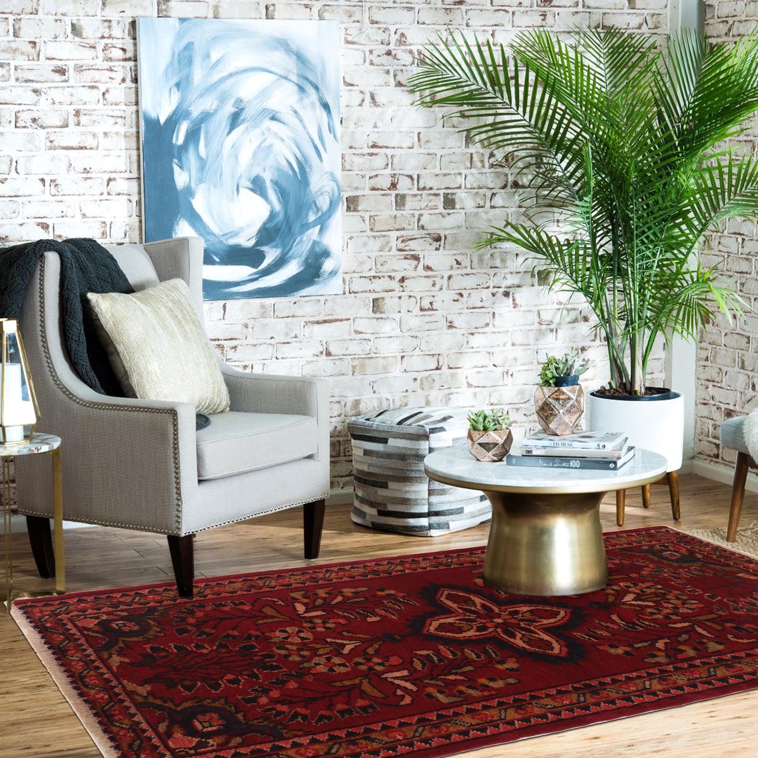 Baluch Small Size Rug 2' 4" x 4' 3" ft / 71 x 129 cm - No. W35580