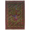 Handcrafted Afghan War Rug 2' 1" x 3' 2" ft / 63 x 97 cm - No. W35583