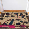 Afghan War Rug – Military Design 2' 1" x 2' 6" ft / 63 x 77 cm - No. W35590