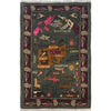 Handmade Afghan War Area Rug 2' 0" x 3' 1" ft / 61 x 93 cm - No. W35593