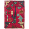 Hand-Knotted Afghan War Carpet 2' 1" x 2' 11" ft / 63 x 88 cm - No. W35594