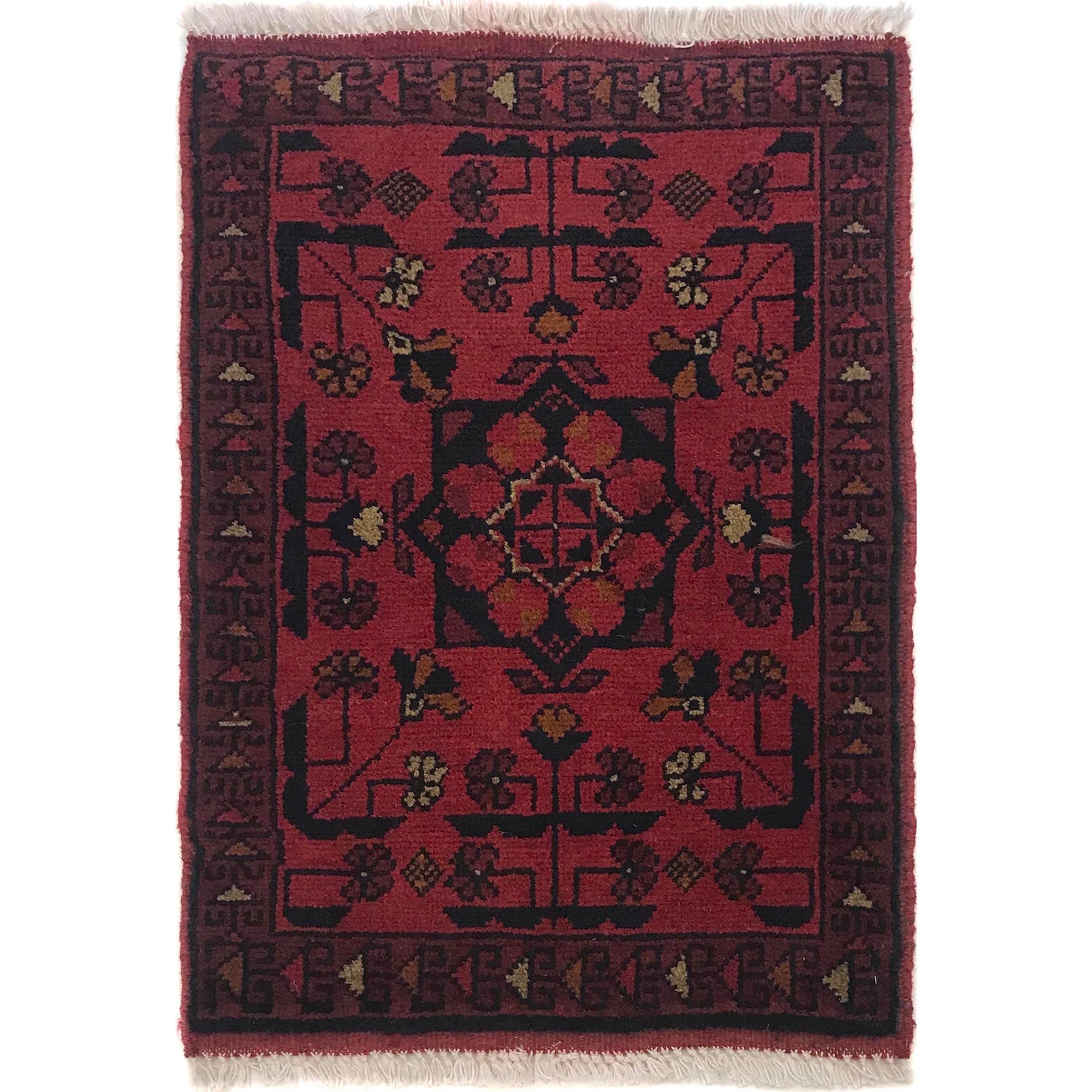 Handmade Floor Mat 1' 6" x 2' 0" ft / 45 x 62 cm - No. W35613