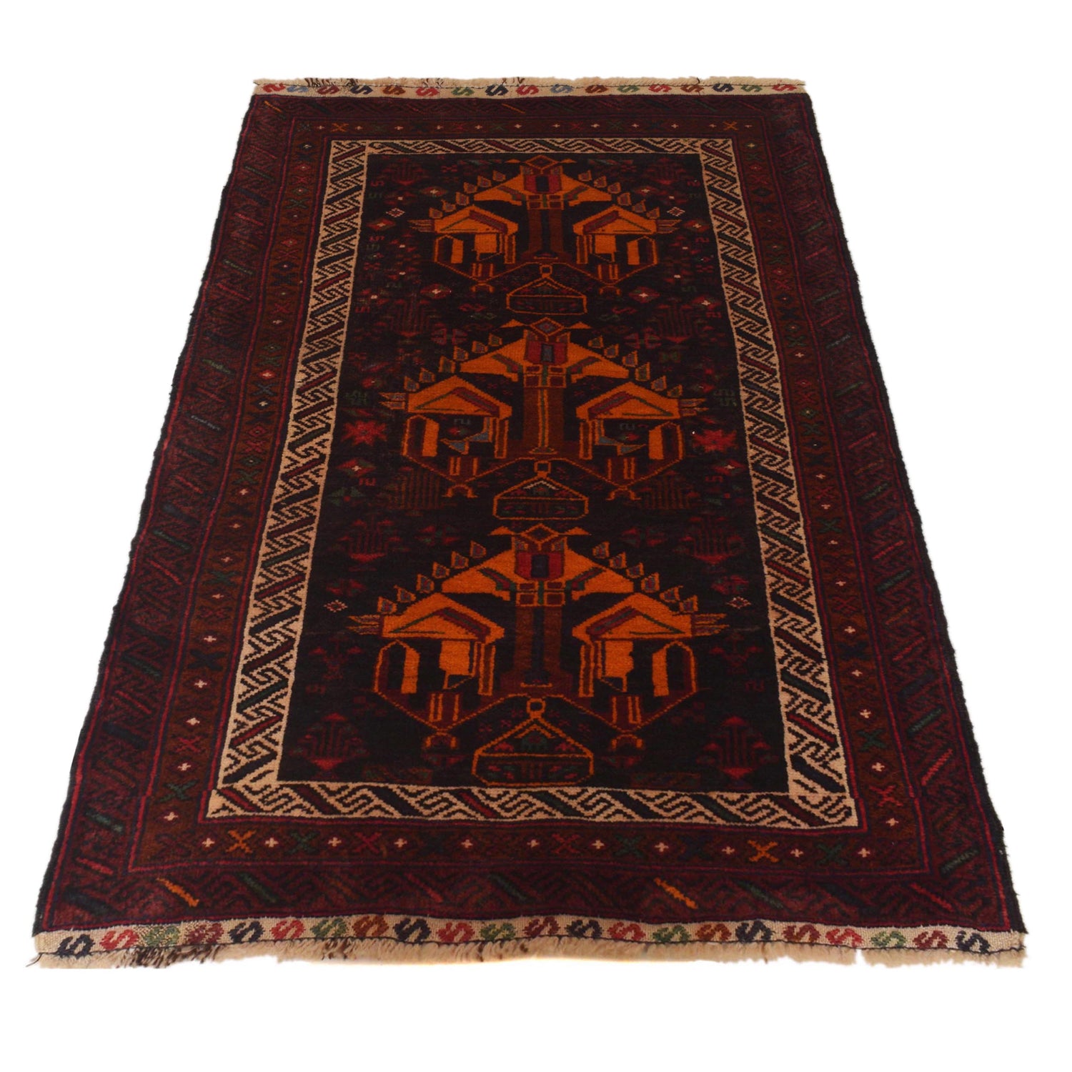 Baluch Small Size Rug 2' 9" x 4' 7" ft / 85 x 140 cm - No. W35619