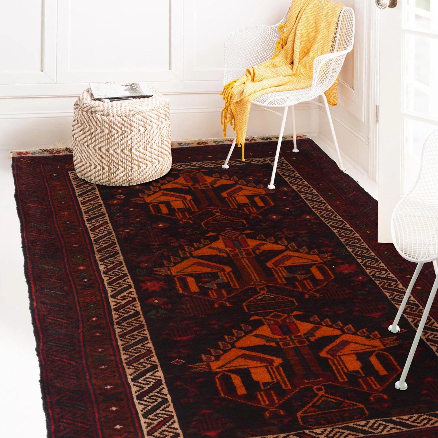 Baluch Small Size Rug 2' 9" x 4' 7" ft / 85 x 140 cm - No. W35619