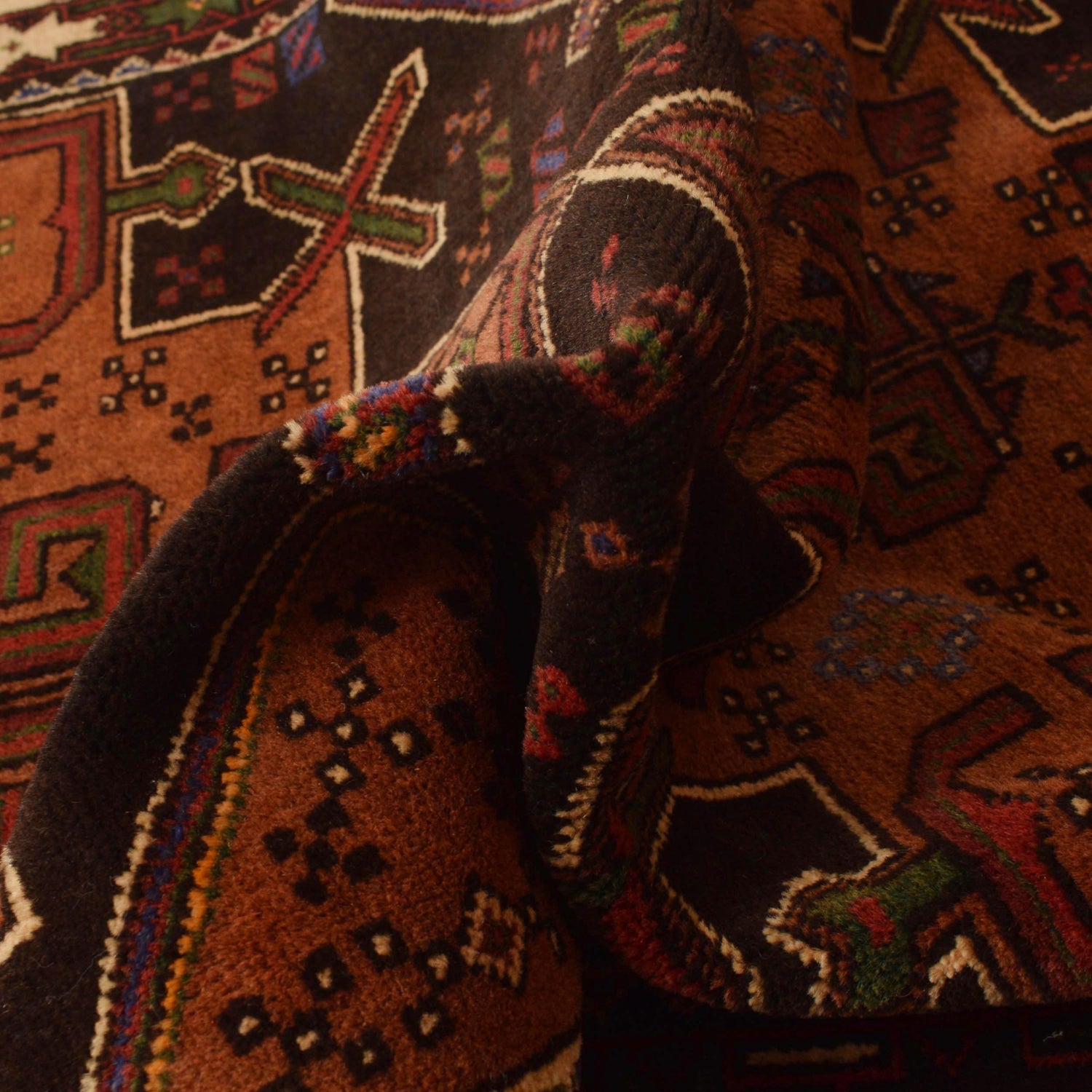 Traditional Baloch Rug  3' 5" x 6' 7" ft / 105 x 201 cm - No. W35623