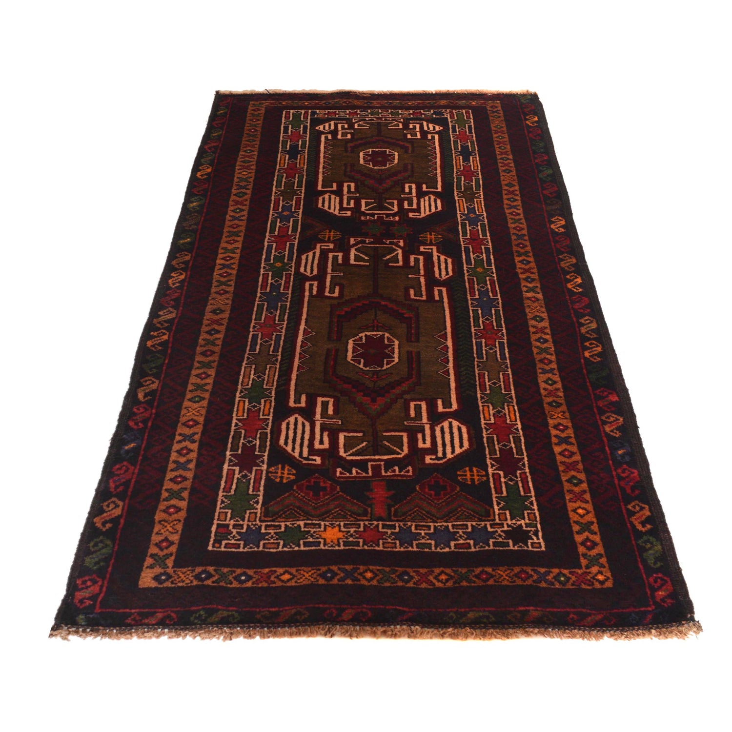 Tribal Baloch Rug 2' 8" x 4' 10" ft / 81 x 147 cm - No. W35624