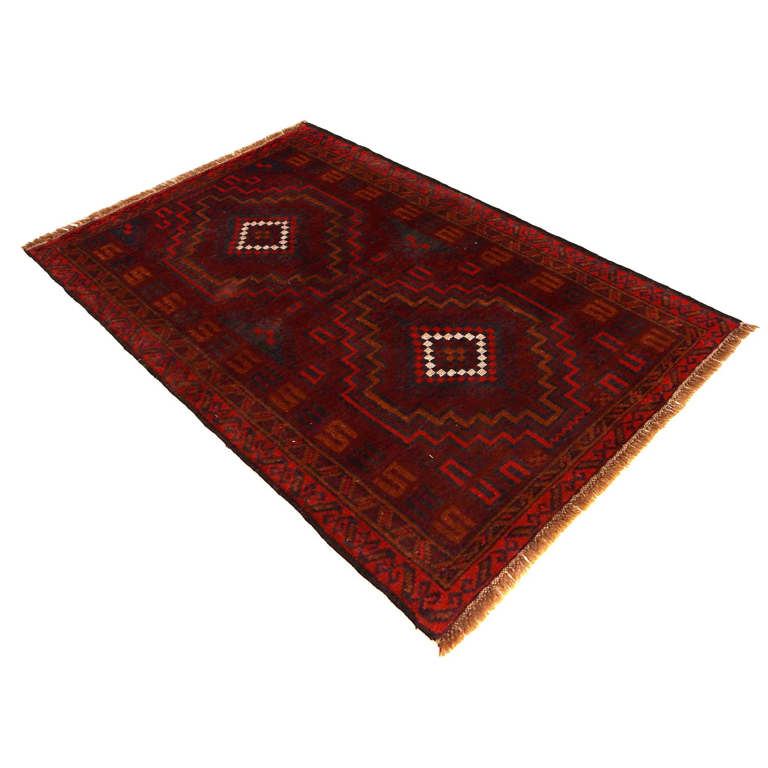 Red Color Baluchi Rug 2' 10" x 4' 8" ft / 87 x 143 cm - No. W35632