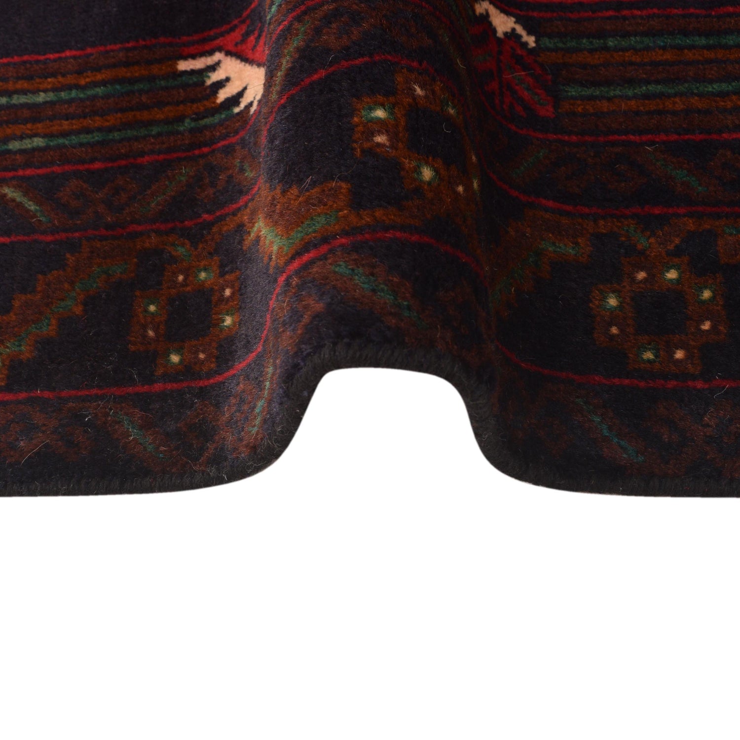 Traditional Baloch Rug 3' 10" x 6' 8" ft / 116 x 204 cm - No. W35769