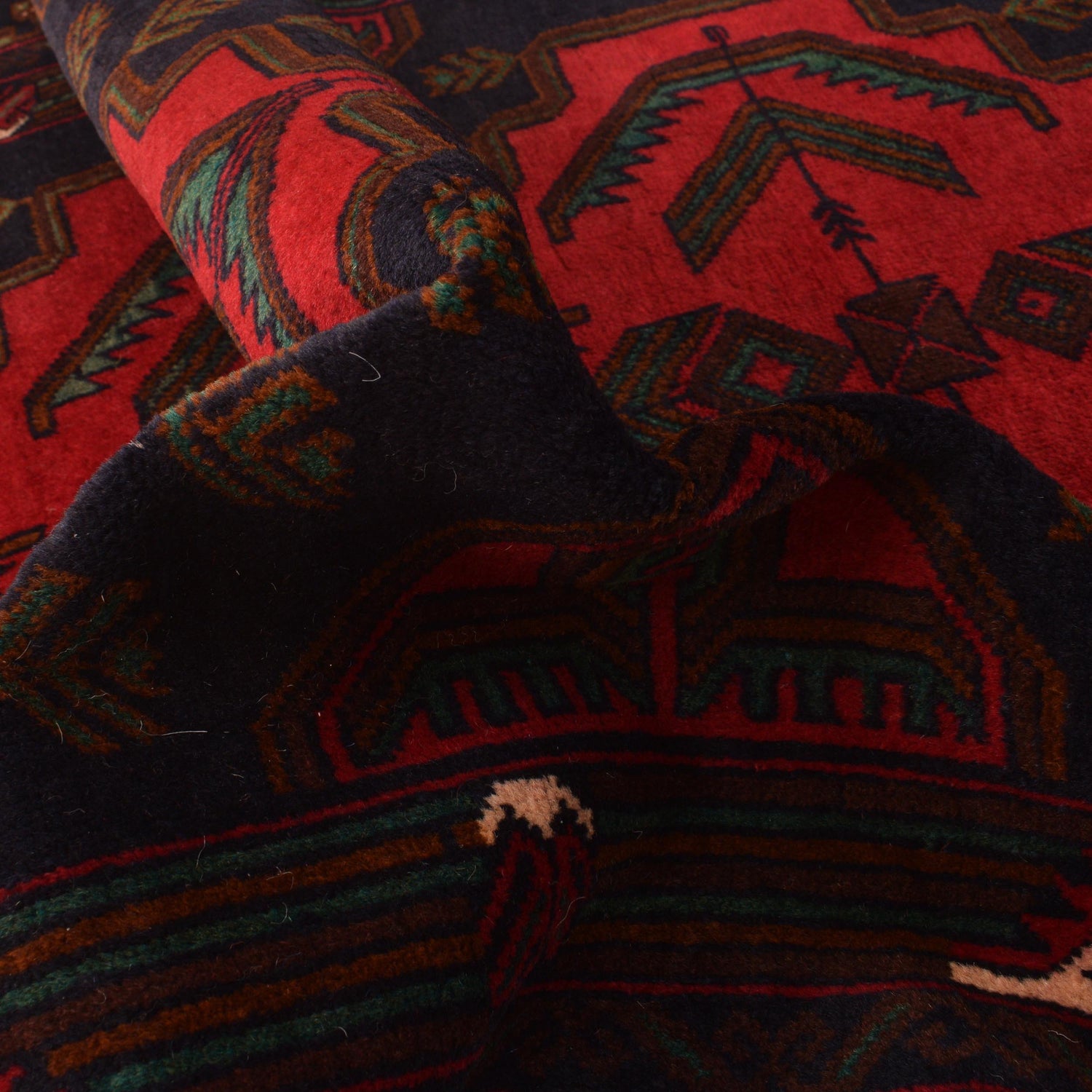 Traditional Baloch Rug 3' 10" x 6' 8" ft / 116 x 204 cm - No. W35769