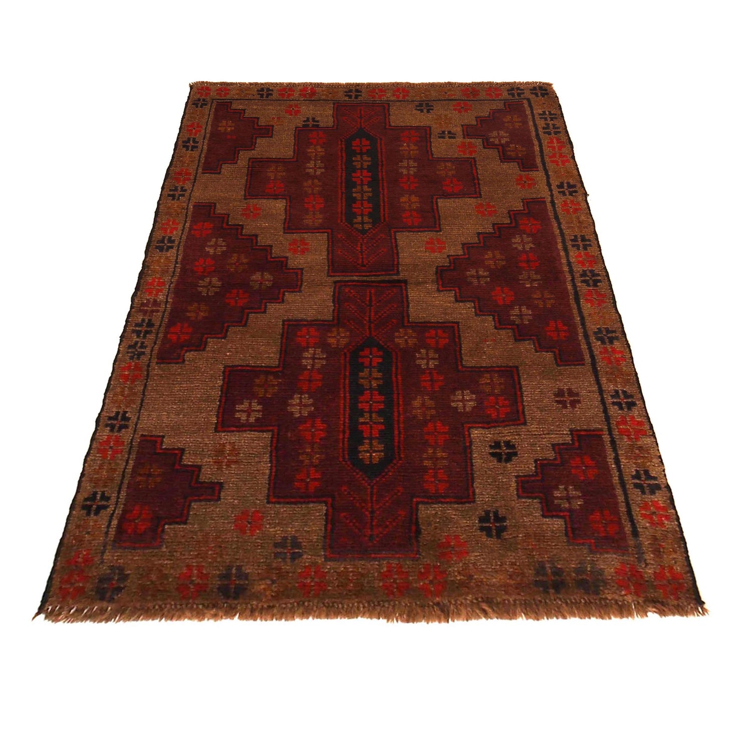 Tribal Baloch Rug 2' 11" x 4' 5" ft / 88 x 135 cm - No. W35777