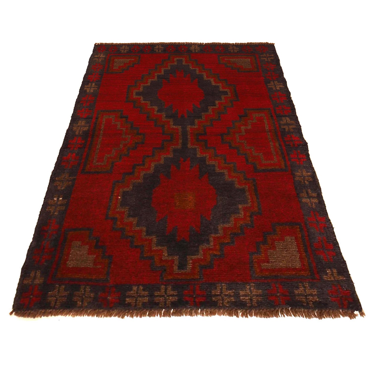 Hand Knotted Baluchi Carpet 2' 11" x 4' 3" ft / 88 x 130 cm - No. W35787