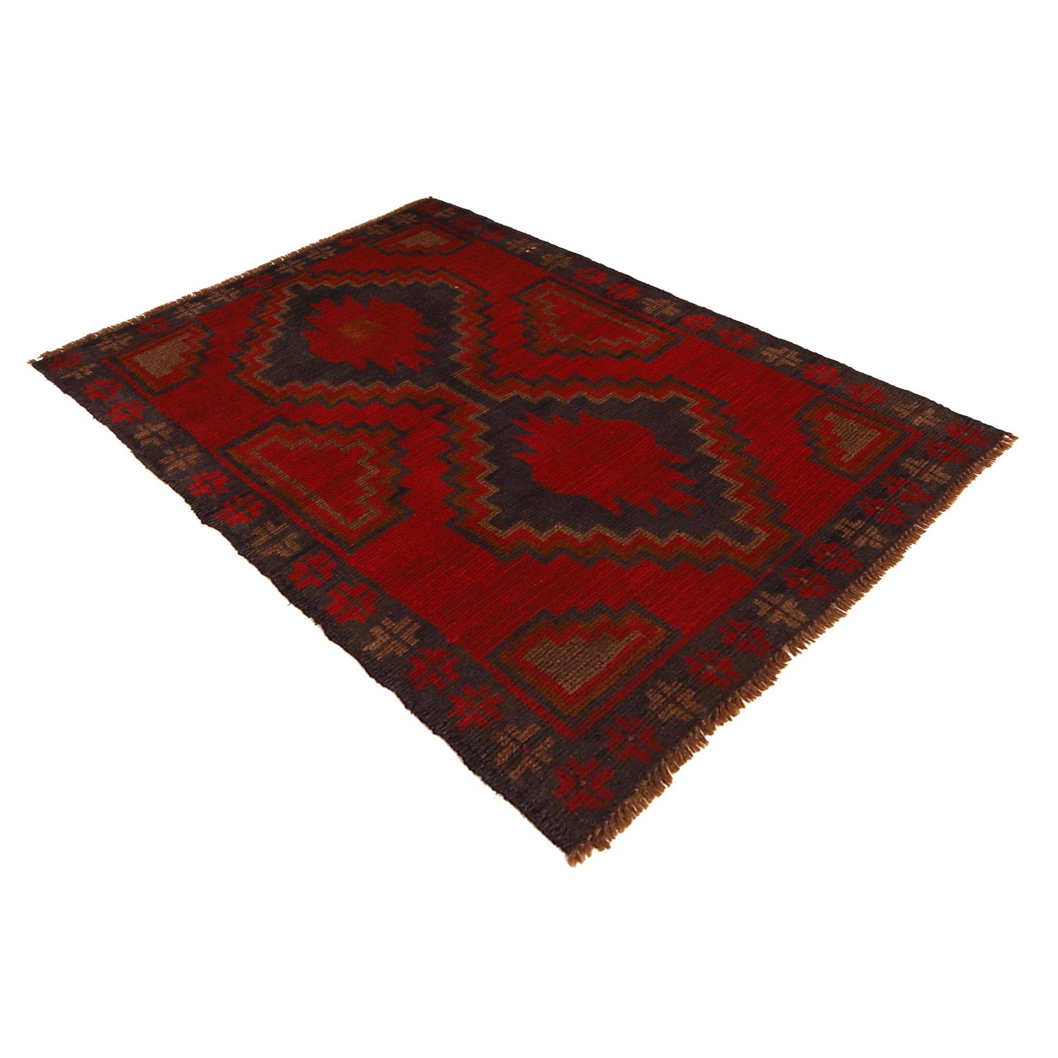 Hand Knotted Baluchi Carpet 2' 11" x 4' 3" ft / 88 x 130 cm - No. W35787