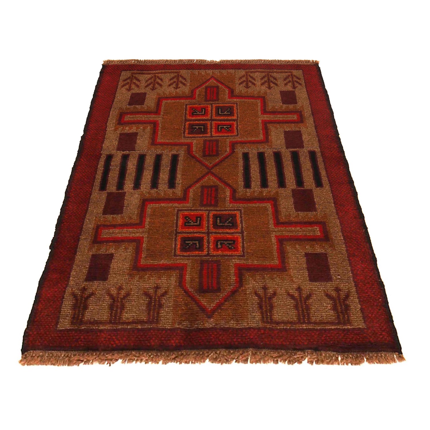Traditional Baloch Rug 2' 9" x 4' 1" ft / 84 x 124 cm - No. W35807