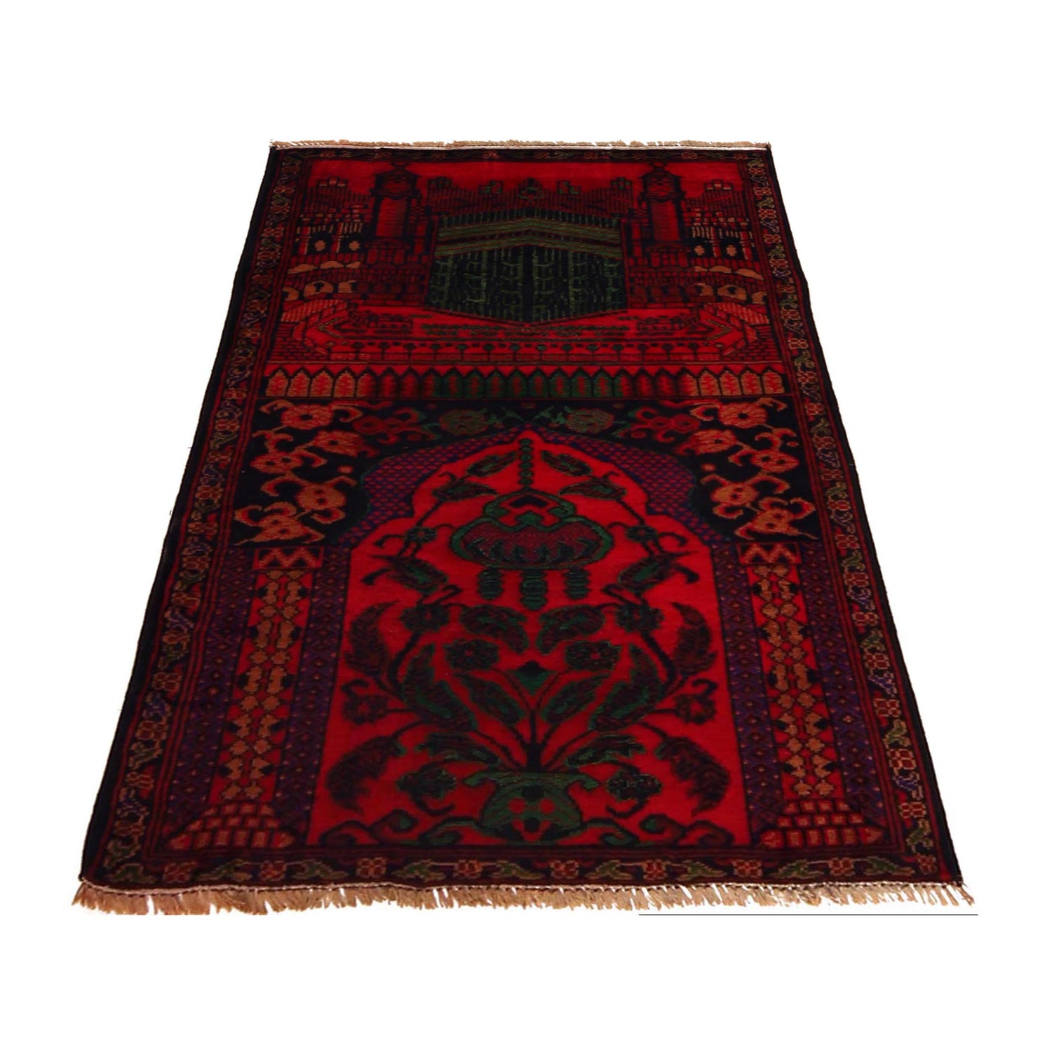 Handmade Prayer Rug 2' 6" x 4' 3" ft / 75 x 130 cm - No. W35893