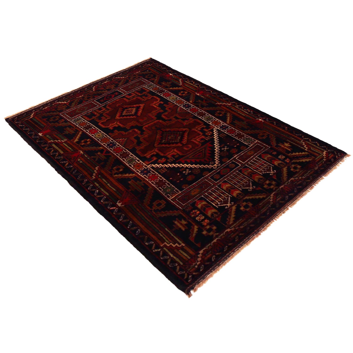 Muslim Prayer Rug 2' 10" x 4' 2" ft / 87 x 128 cm - No. W35894