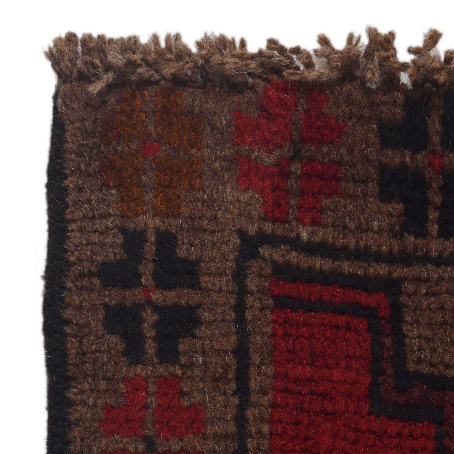 Brown Color Baluchi Rug 2' 11" x 4' 5" ft / 90 x 134 cm - No. W35901