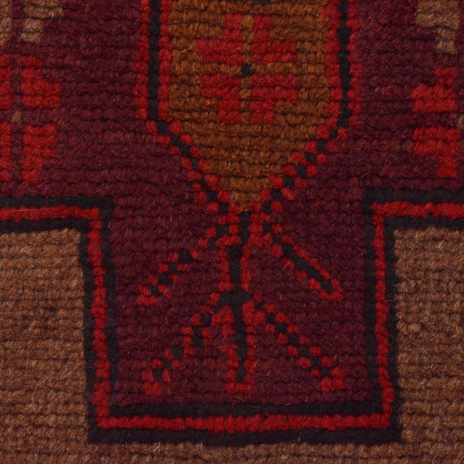 Brown Color Baluchi Rug 2' 11" x 4' 5" ft / 90 x 134 cm - No. W35901