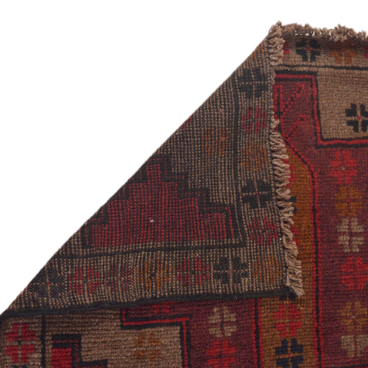 Brown Color Baluchi Rug 2' 11" x 4' 5" ft / 90 x 134 cm - No. W35901