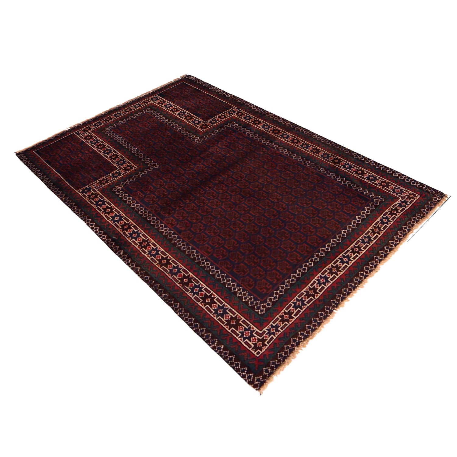 Islamic Prayer Carpet 2' 11" x 4' 7" ft / 90 x 140 cm -No. W35906