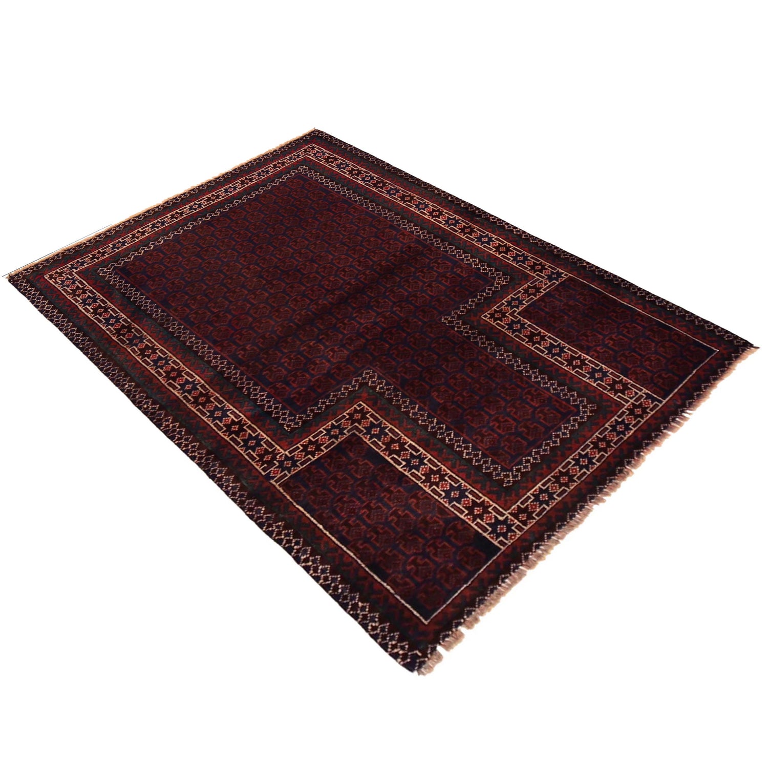 Islamic Prayer Carpet 2' 11" x 4' 7" ft / 90 x 140 cm -No. W35906