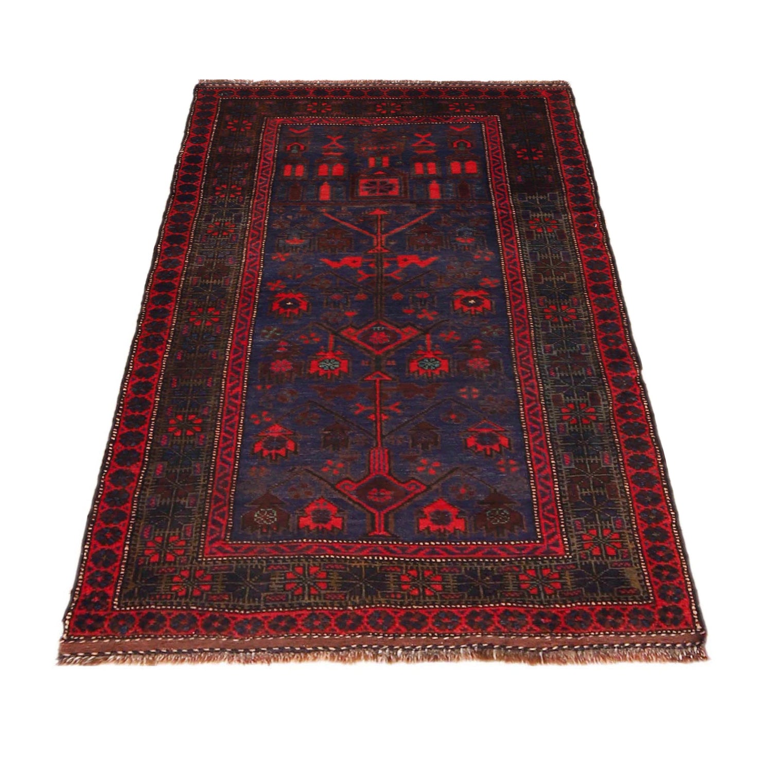 Hand Knotted Baluchi 3' 0" x 4' 10" ft / 91 x 148 cm - No. W35908