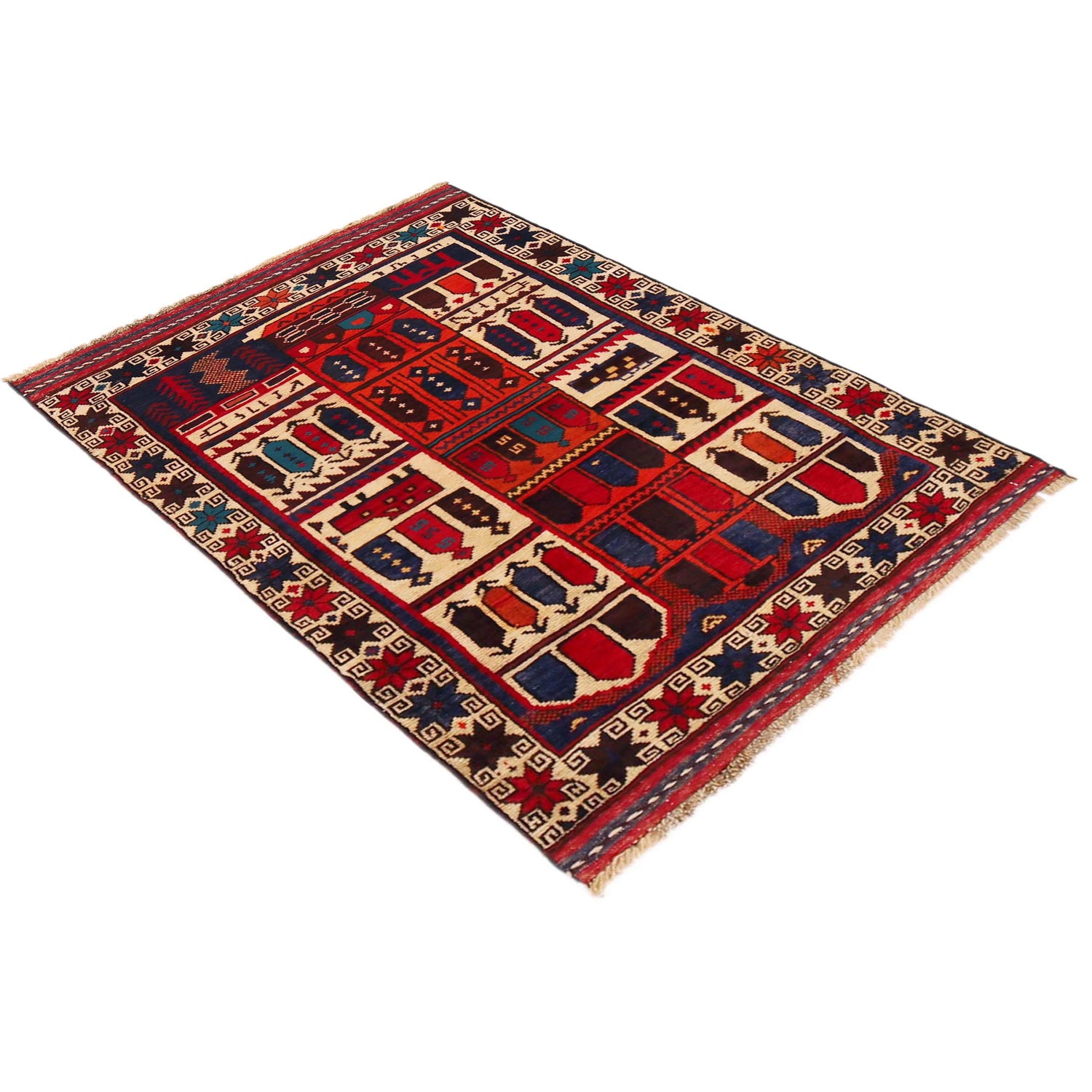Hand Knotted Baluchi 2' 11" x 4' 6" ft / 88 x 138 cm - No. W35914
