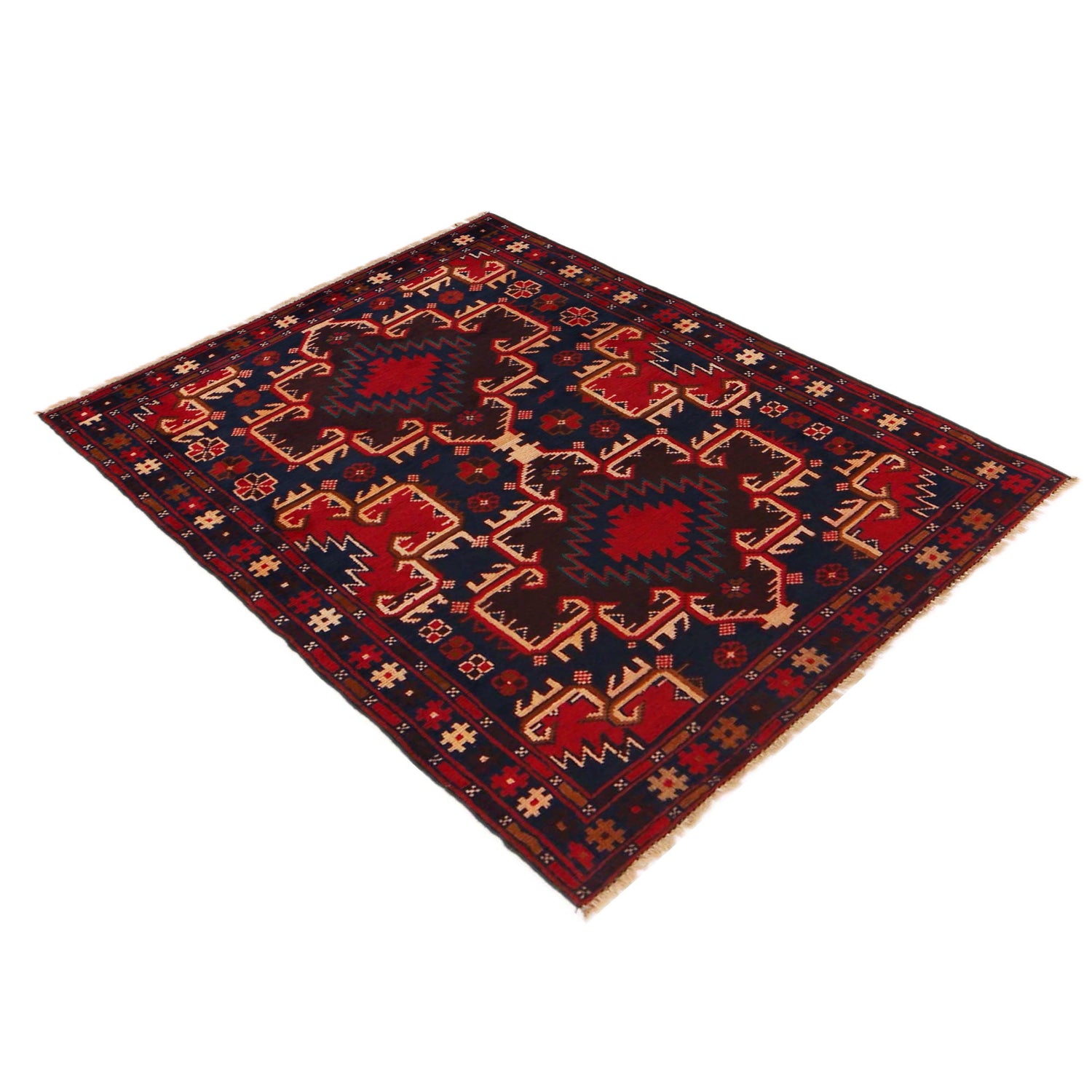 Multi Color Baluchi Rug 3' 1" x 4' 6" ft / 93 x 138 cm - No. W35915