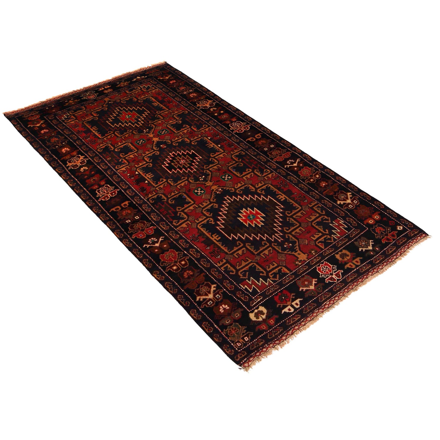 Baluch Short Rug 3' 7" x 6' 8" ft / 108 x 204 cm - No. W35927