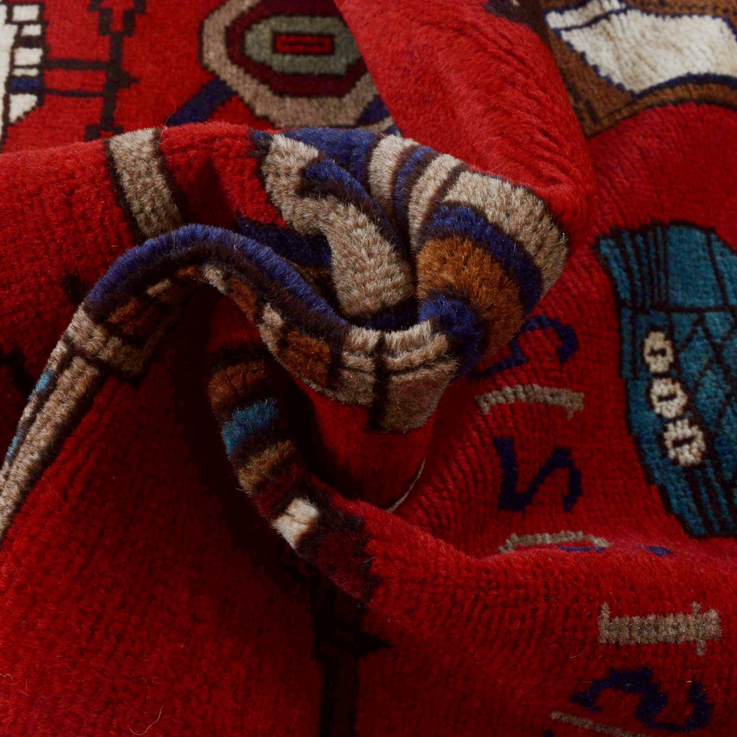 Afghan War Rug – Military Design 3' 1" x 4' 11" ft / 94 x 150 cm - No. W35931