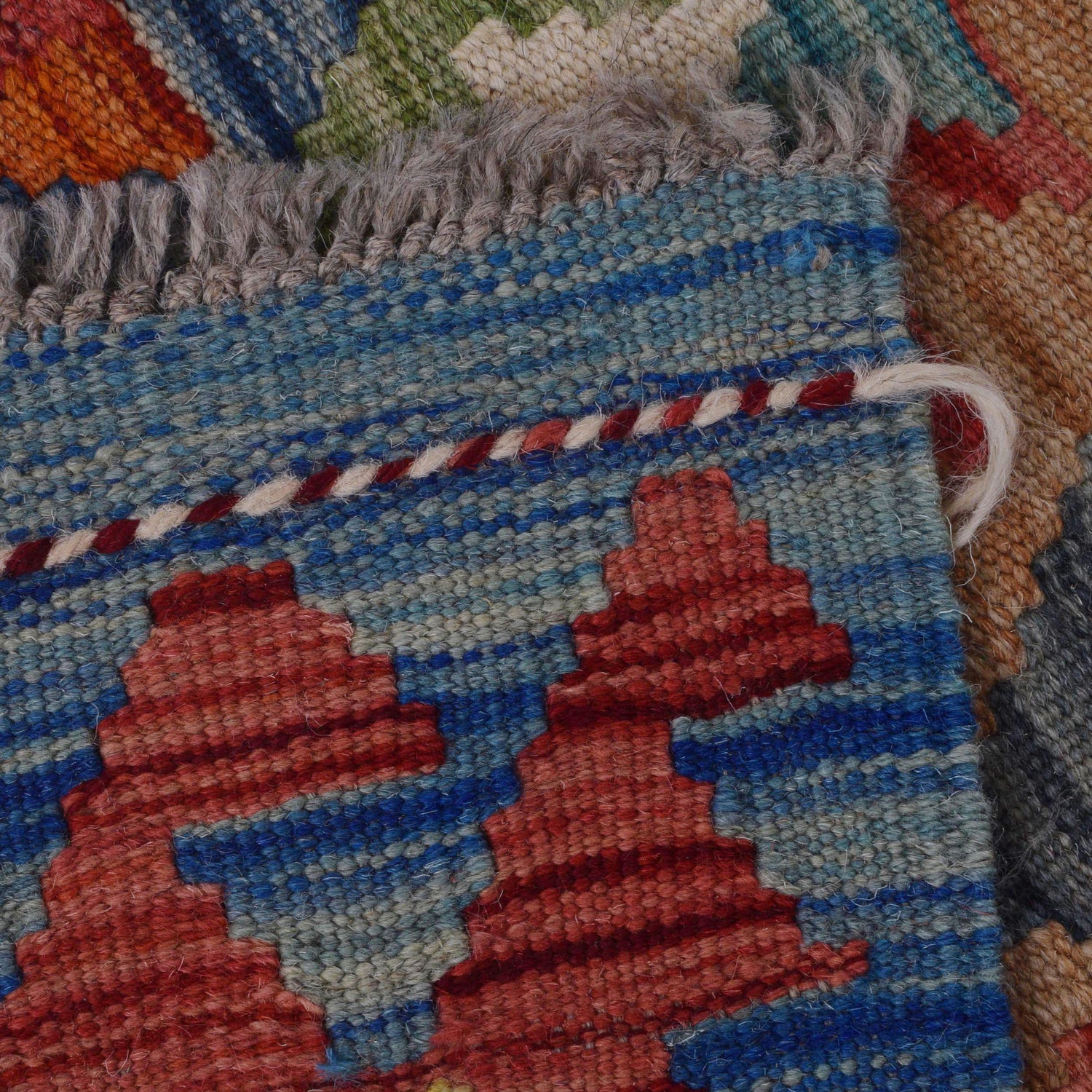 Hand Woven Wool Kelim Runner 1' 8" x 4' 11"  ft / 51 x 149 cm - No. W35939