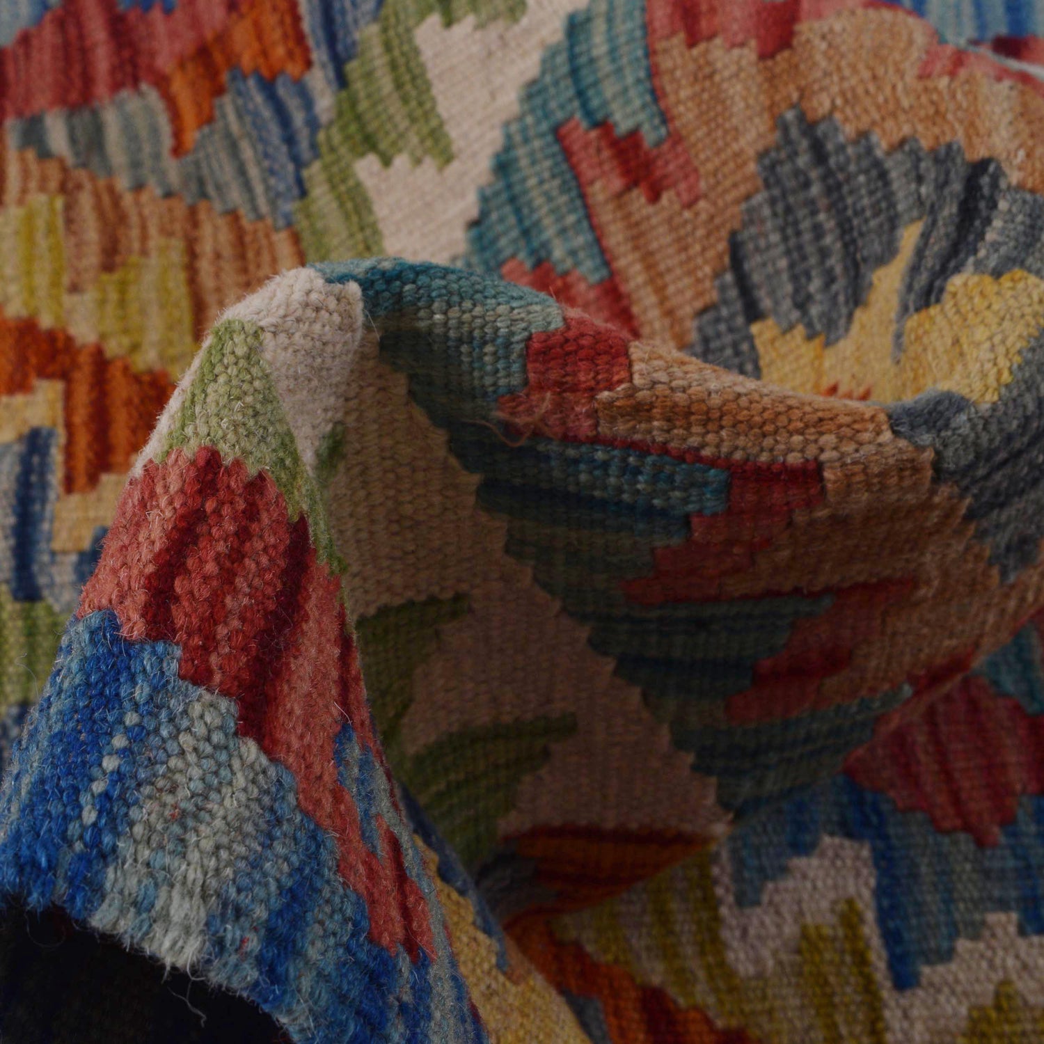 Hand Woven Wool Kelim Runner 1' 8" x 4' 11"  ft / 51 x 149 cm - No. W35939