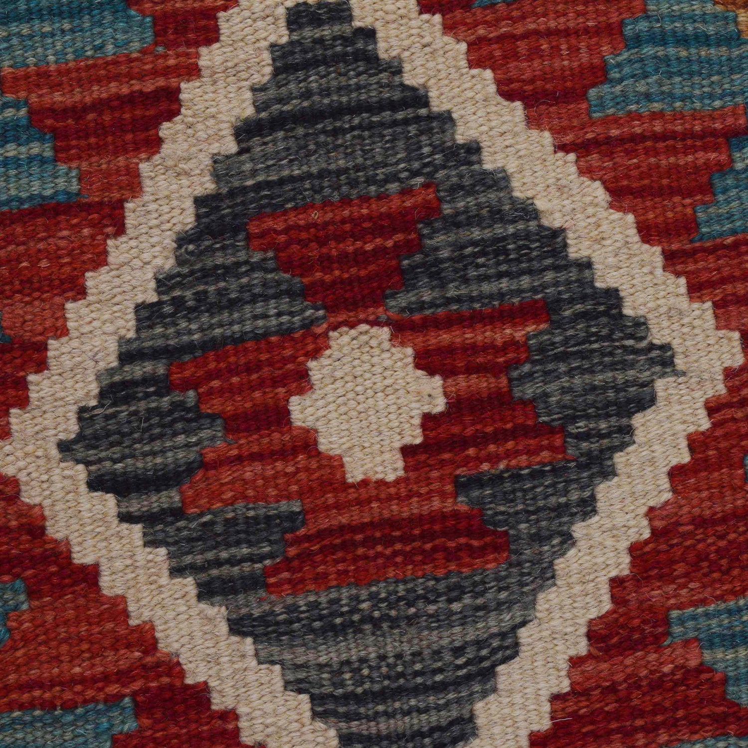 Handmade Turkish Design Wool Kilim Runner 1' 8" x 4' 10"  ft / 50 x 147 cm - No. W35942