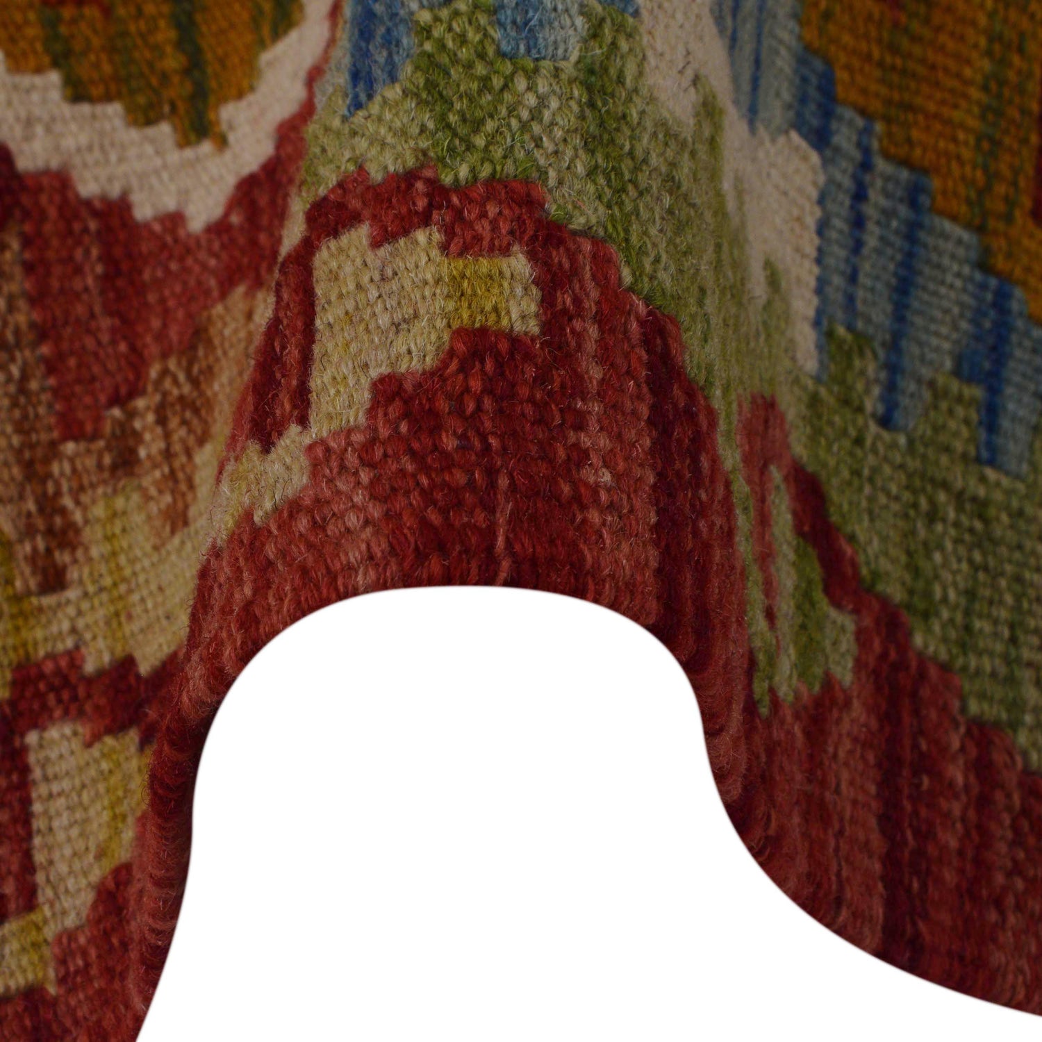 Handmade Turkish Design Wool Kilim Runner 1' 8" x 4' 10"  ft / 50 x 147 cm - No. W35942