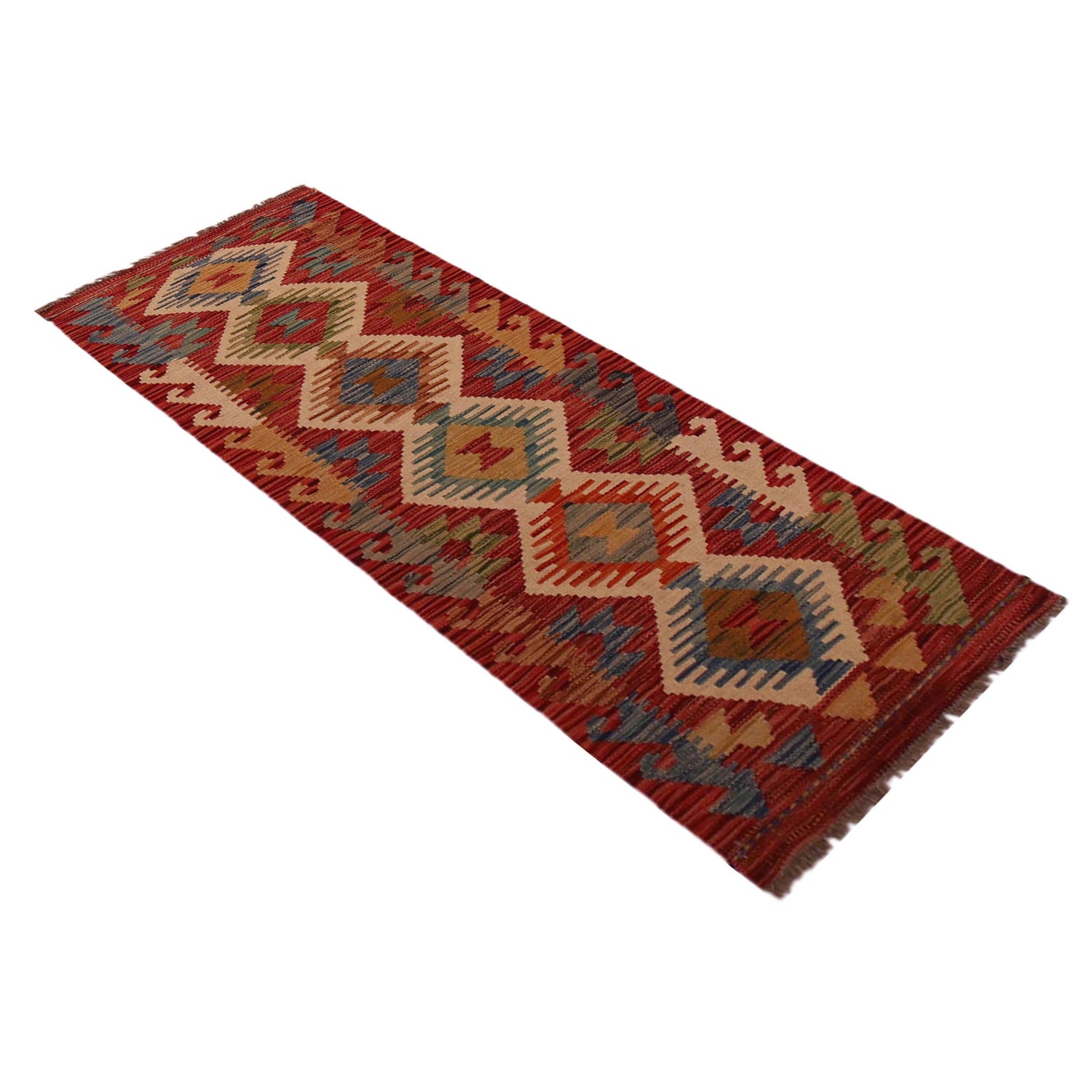 Handmade Afghan Vegetable Kilim Runner 1' 8" x 4' 11"  ft / 50 x 149 cm - No. W35945
