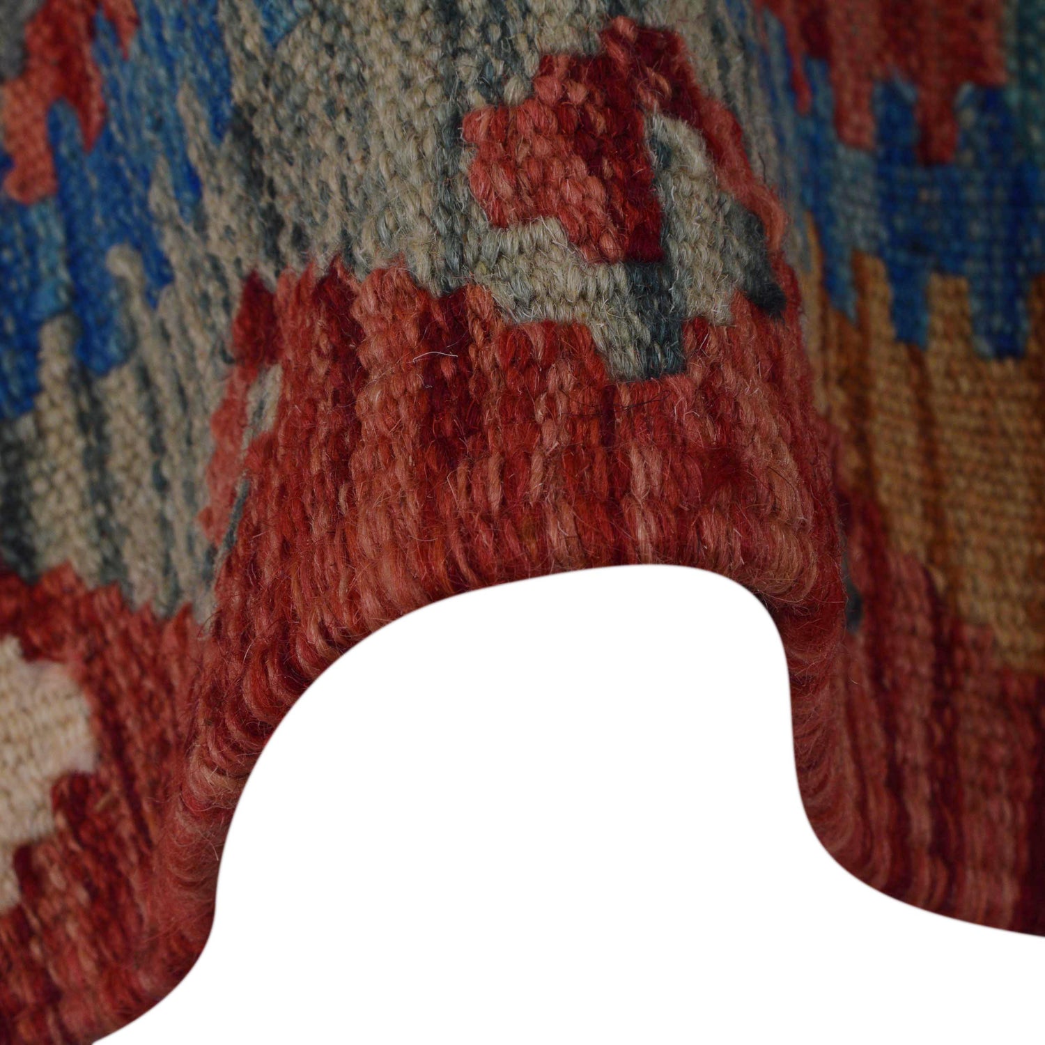 Multi Color ful Flat-Weave Wool Kilim Runner 1' 9" x 4' 9"  ft / 54 x 144 cm - No. W35949