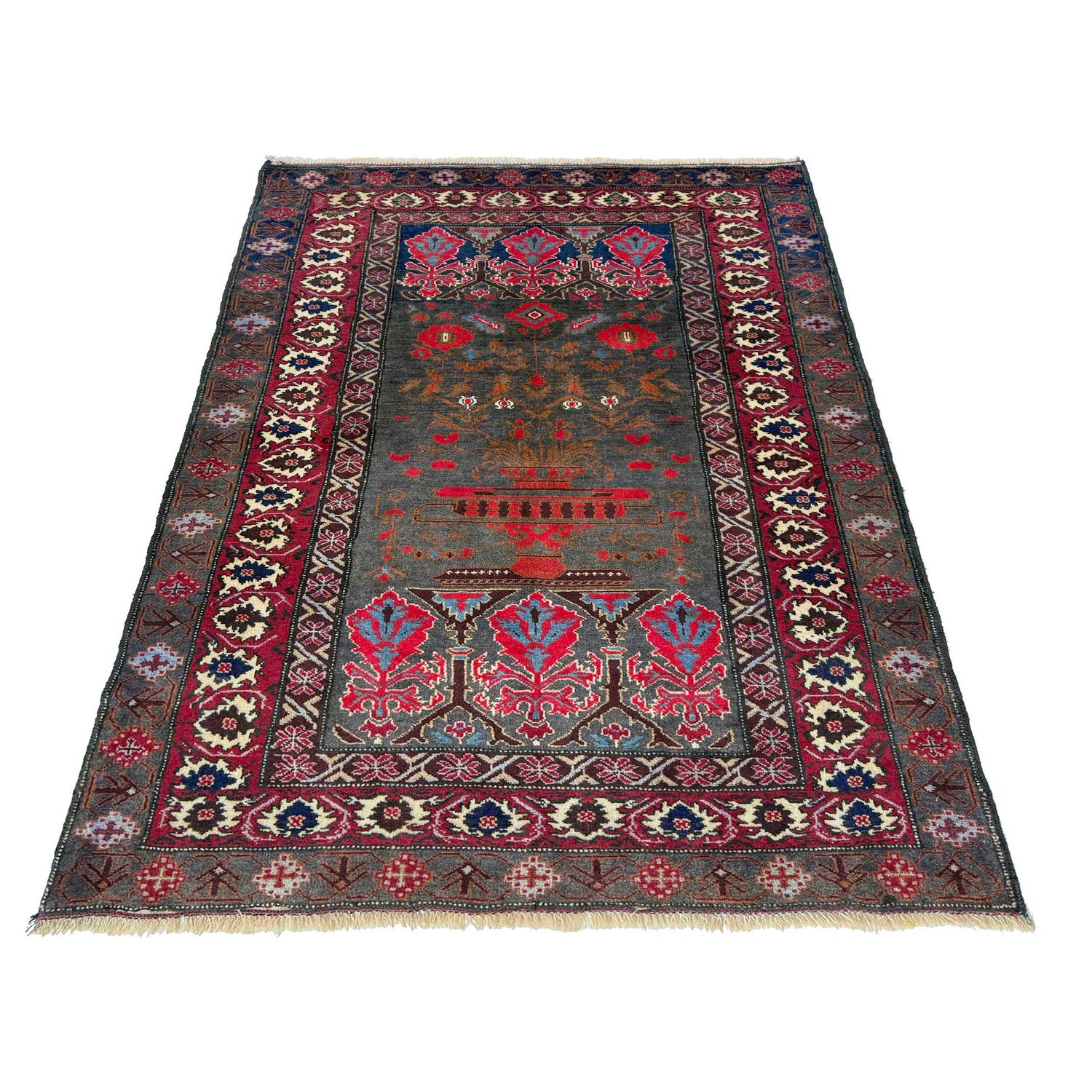 Handmade Baloch Rug 3' 4" x 5' 0" ft / 102 x 153 cm - No. W36338