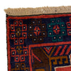 Red Color Baluchi Rug 3' 7" x 6' 6" ft / 108 x 197 cm - No. W36542
