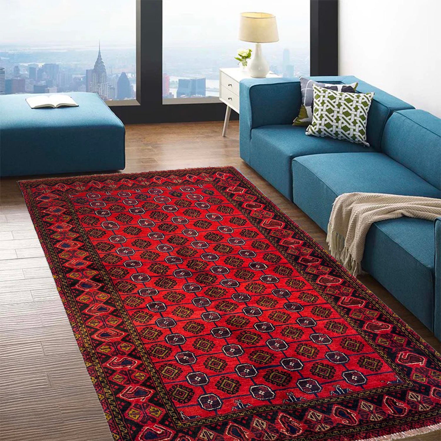 Baluch Short Rug 3' 8" x 5' 10" ft / 112 x 178 cm - No. W36551