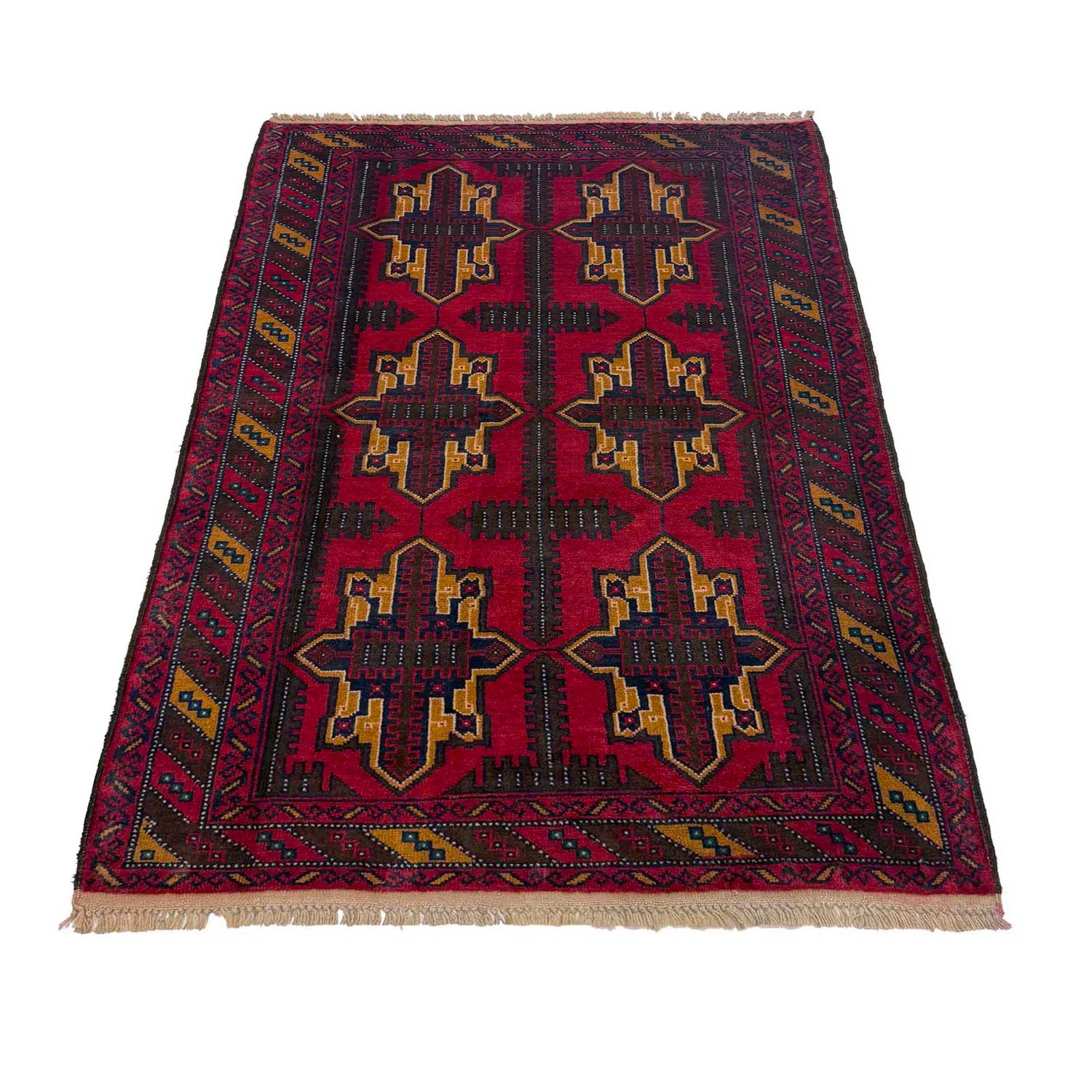 Handmade Balochi Carpet 3' 2" x 4' 9" ft / 97 x 145 cm - No. W36603