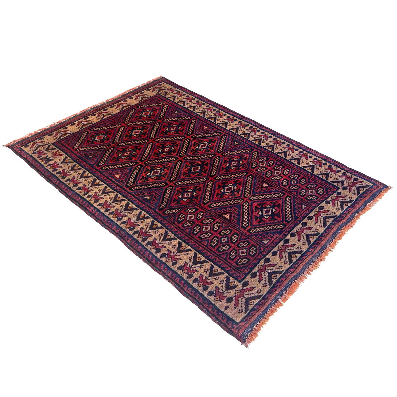Hand Knotted Baluchi Rug 3' 1" x 4' 7" ft / 93 x 139 cm - No. W36695