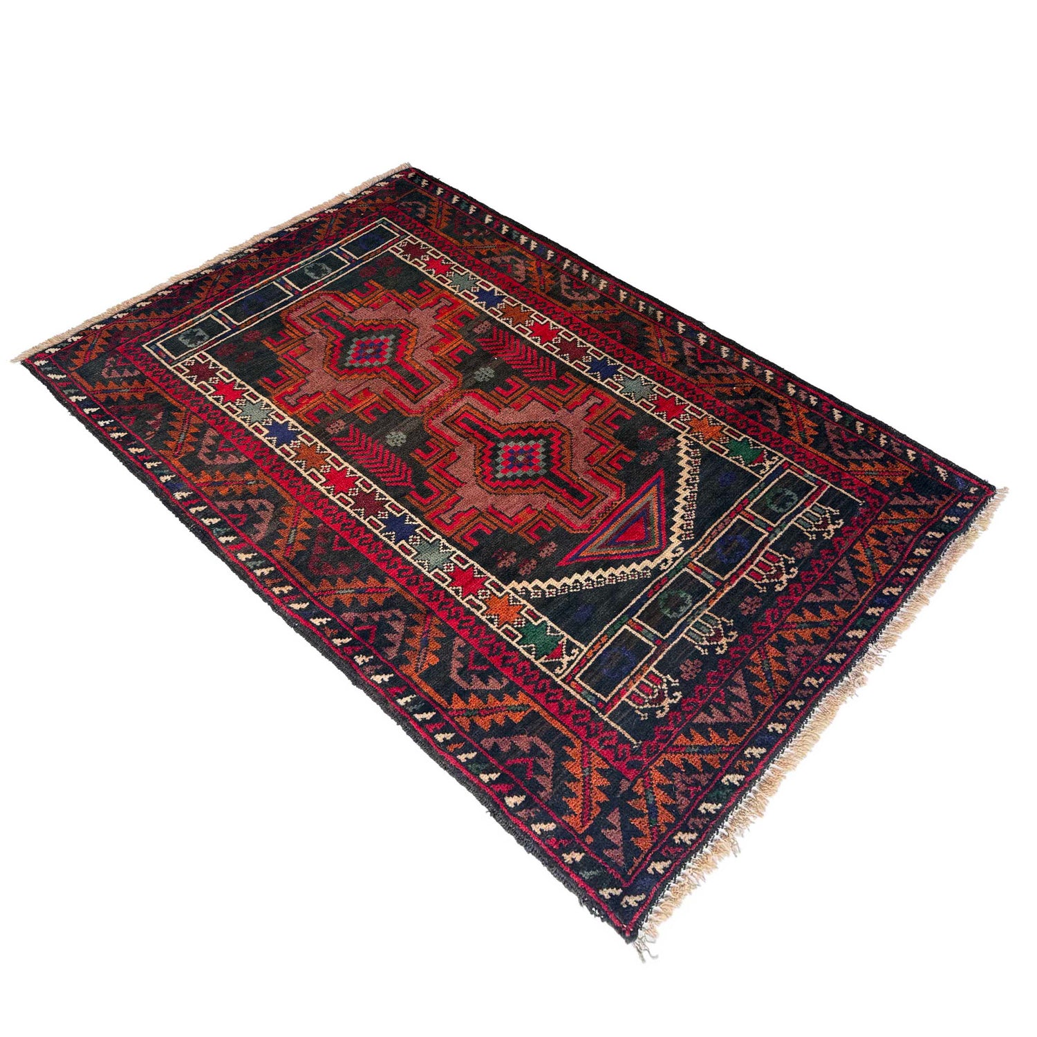 Small Prayer Carpet 2' 9" x 4' 4" ft / 85 x 133 cm - No. W36703